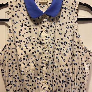 Sleeveless Shirt Dress